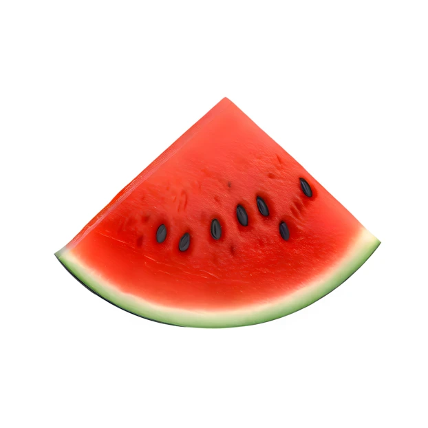 Fresh watermelon slice isolated on white background