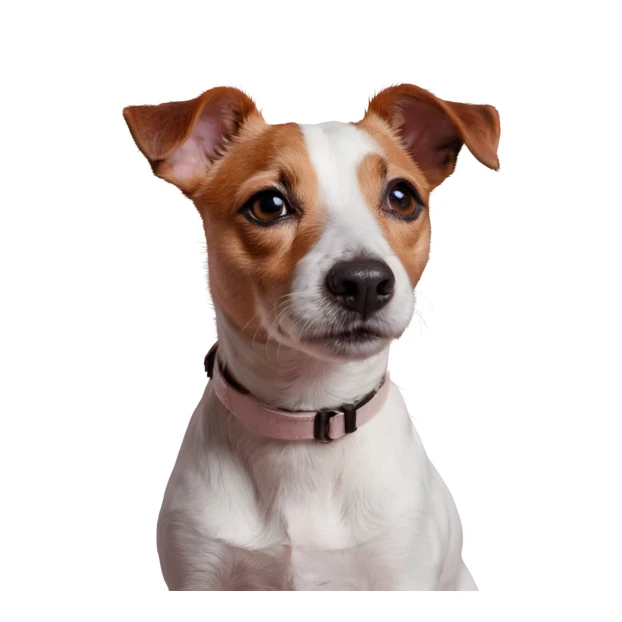 Cute Jack Russell Terrier puppy isolated on white background