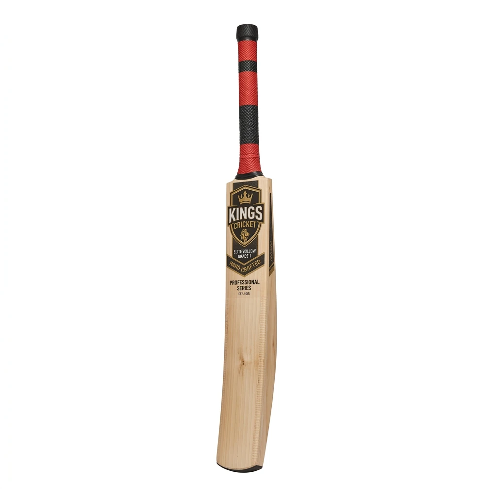 Professional grade willow cricket bat isolated on white
