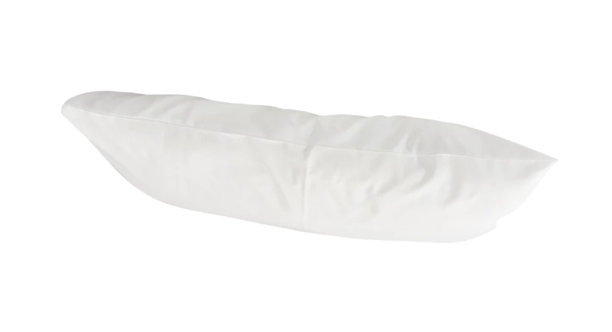 White soft rectangular pillow isolated on white background