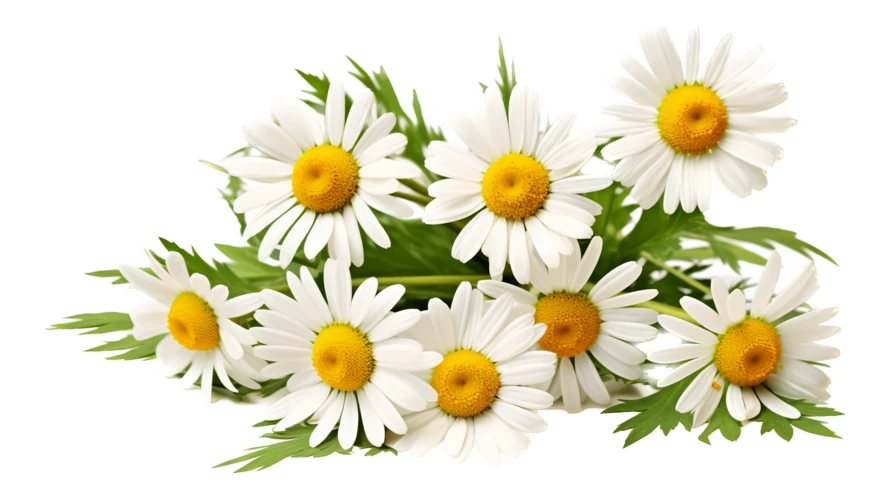 Bouquet of fresh white daisies isolated on white background