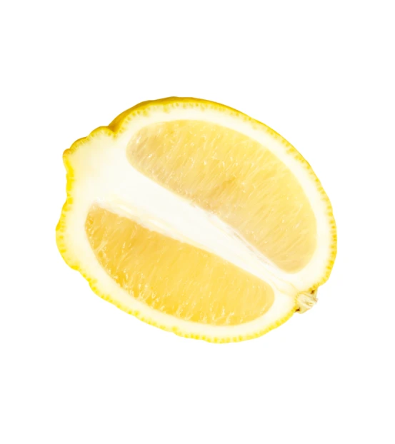 Fresh half lemon isolated on white background