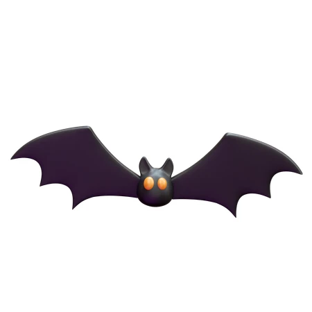 3D cartoon Halloween bat isolated on white background