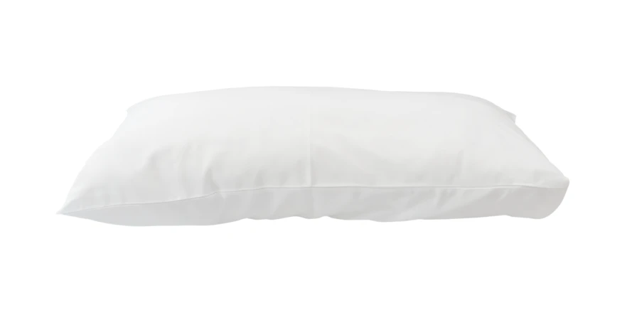 White bed pillow isolated on white background
