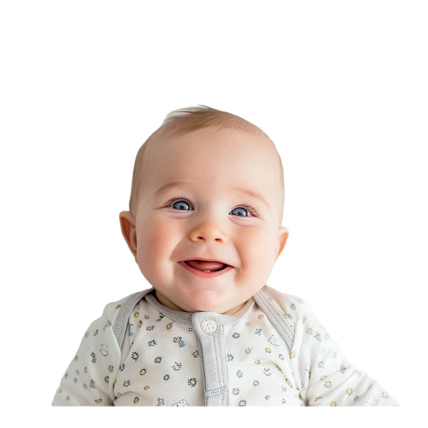 Happy smiling baby boy isolated on white background