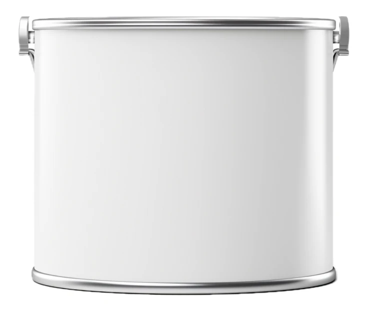 Blank white paint bucket mockup isolated on white background
