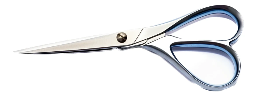 Professional metal sewing scissors isolated on white background