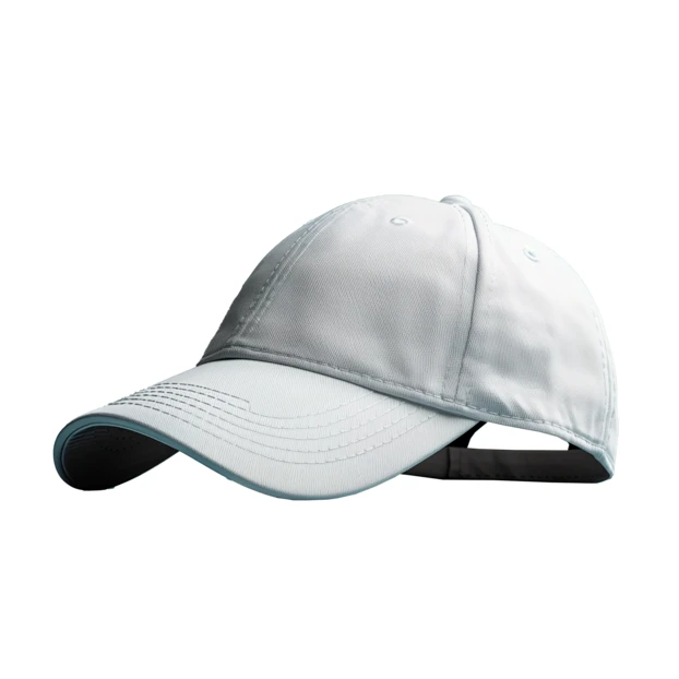 Plain white baseball cap isolated on white background