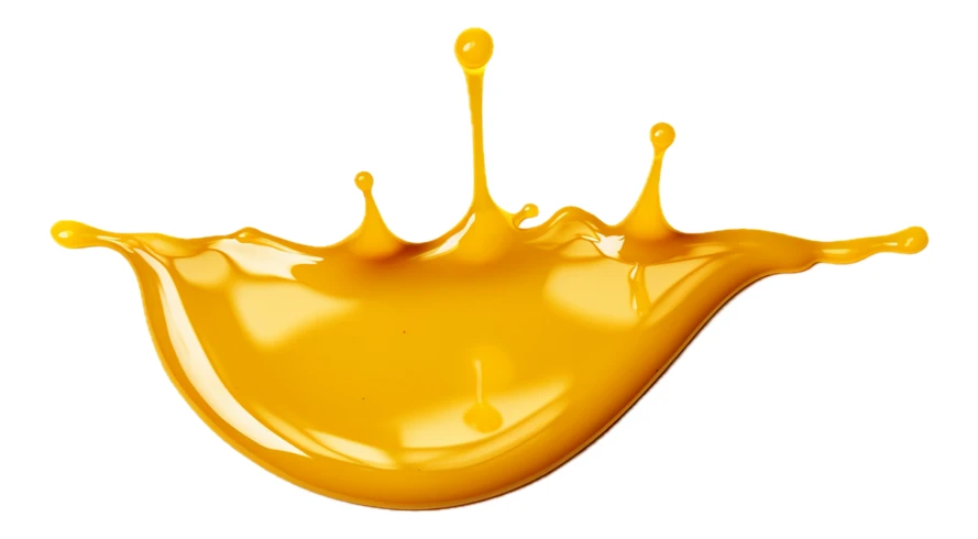 Orange juice splash isolated on white background