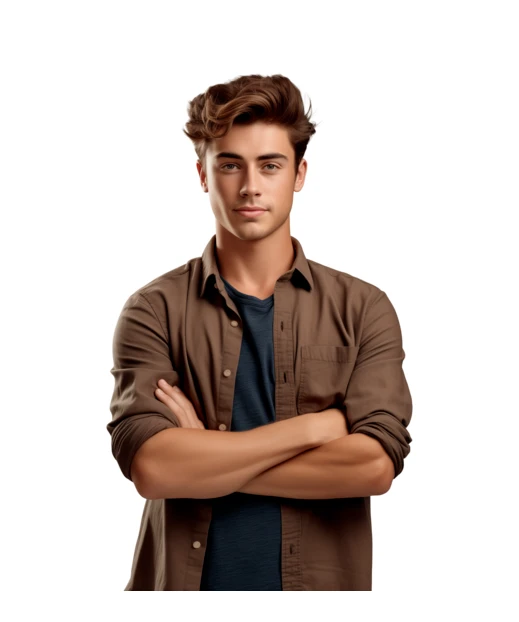 Portrait of a confident young man with arms crossed