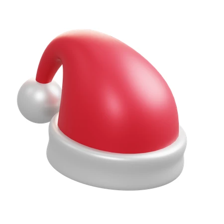 3D render of a red Santa Claus hat