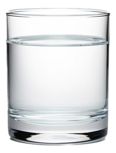 Clear glass of fresh water isolated on white background