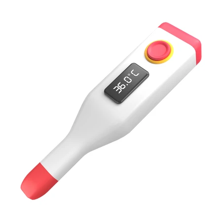 3D render of a digital medical thermometer on white background