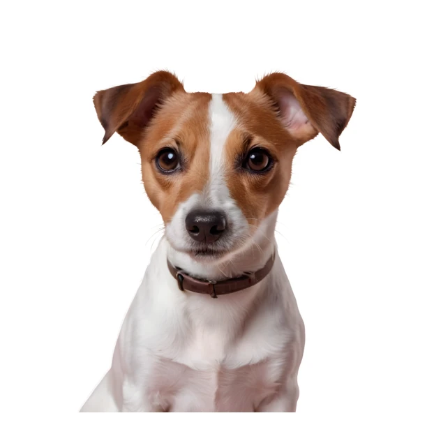 Jack Russell Terrier dog portrait isolated on white background