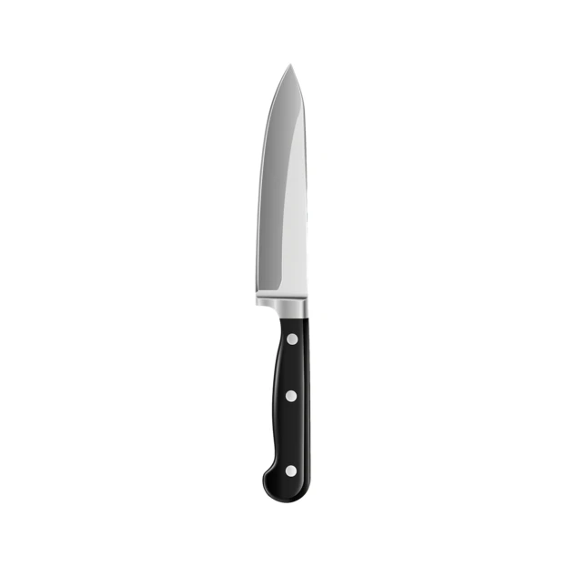 Professional chef's knife isolated on white background