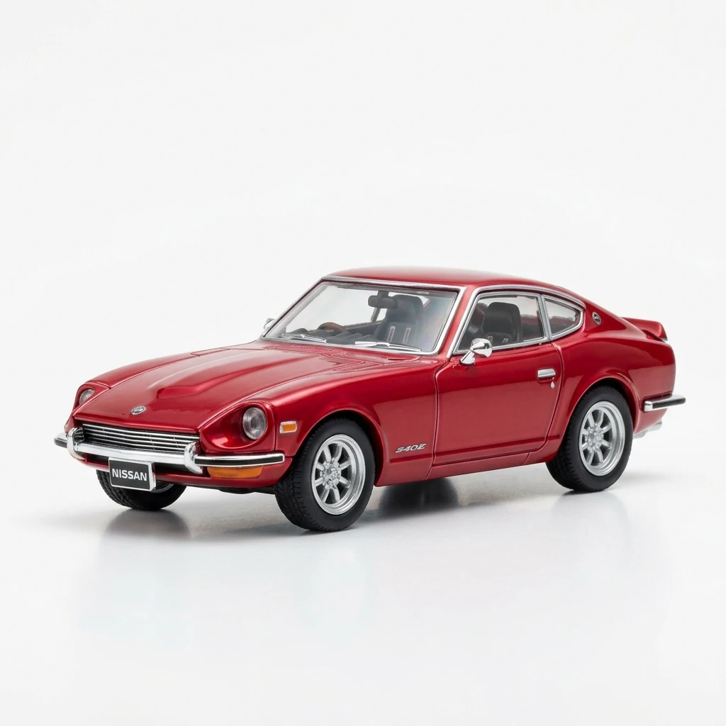 Red classic Nissan Fairlady 240Z die-cast scale model car