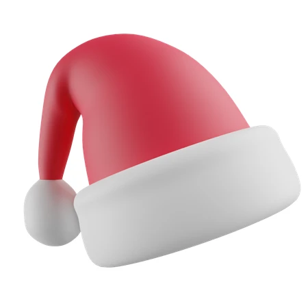 3D rendered red Santa hat isolated on white background