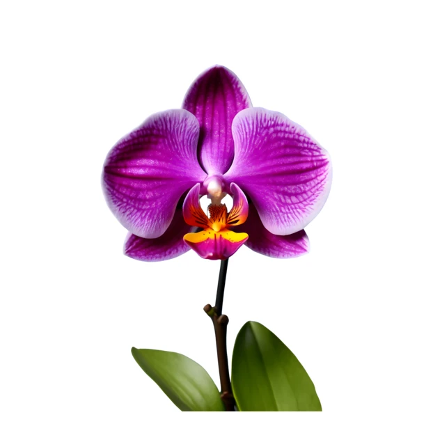 Purple Phalaenopsis orchid flower isolated on white background