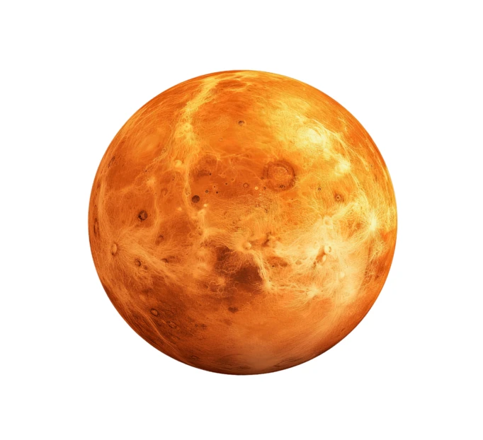 Planet Venus isolated on white background