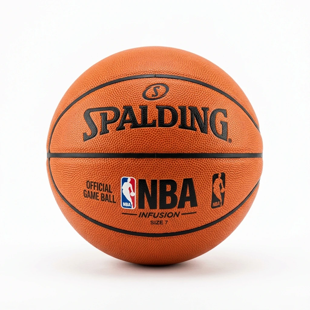 Spalding NBA official game basketball isolated on white background