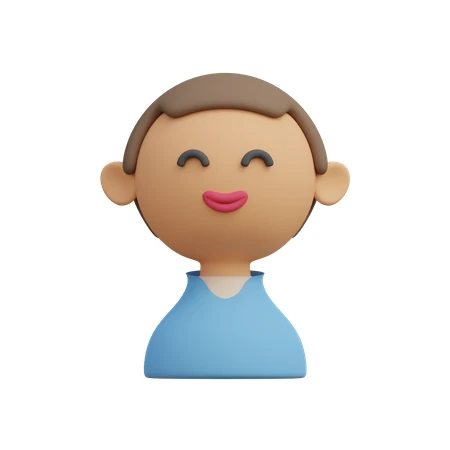3D cartoon avatar of a smiling young man