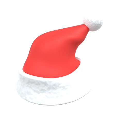 3D render of a red Santa hat isolated on white