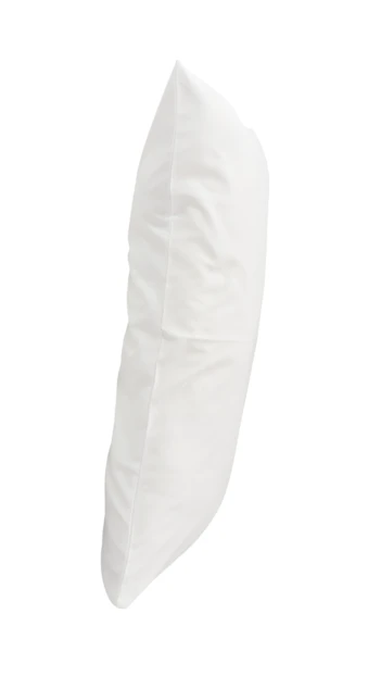 Soft white body pillow isolated on white background