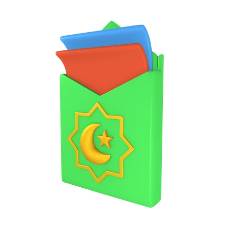 Green Envelope with Multi-colored Cards Inside