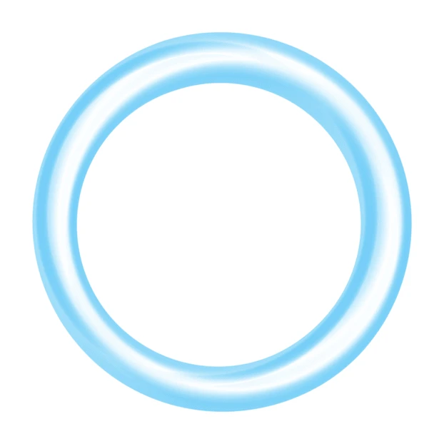 Abstract blue glowing ring element on white background