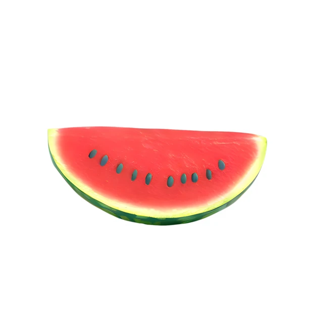 Watercolor illustration of a watermelon slice on white background