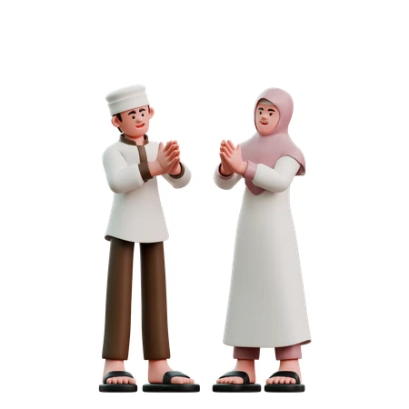 Couple standing together in prayer