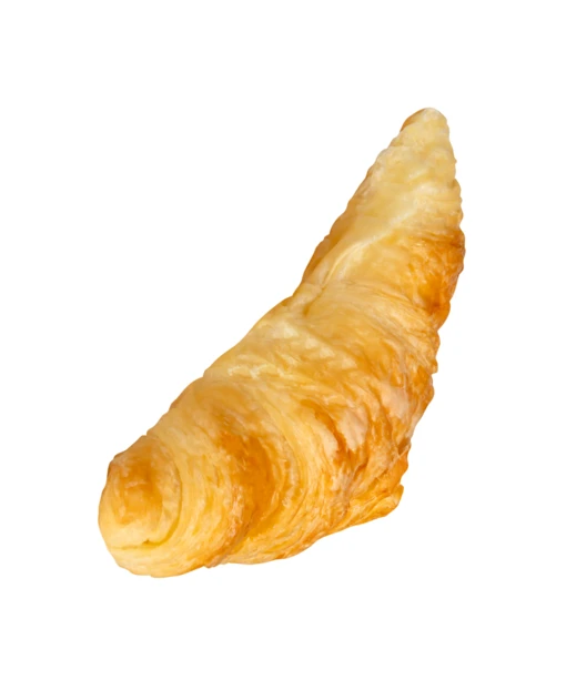Fresh golden brown croissant isolated on white background