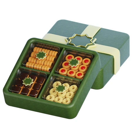 Box of Traditional Ramadan Sweets and Cookies