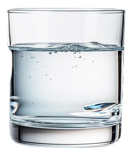 Clear glass of water isolated on white background