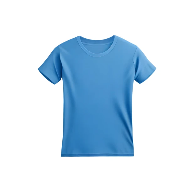 Light blue cotton t-shirt isolated on white background
