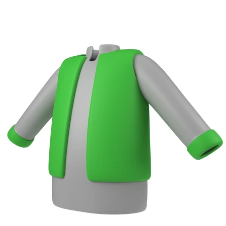 A green and grey traditional shirt