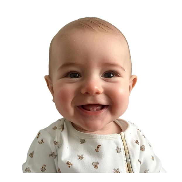 Portrait of a happy smiling baby on white background