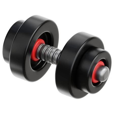Black adjustable dumbbell icon on white background