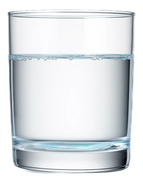Clear glass of water isolated on white background