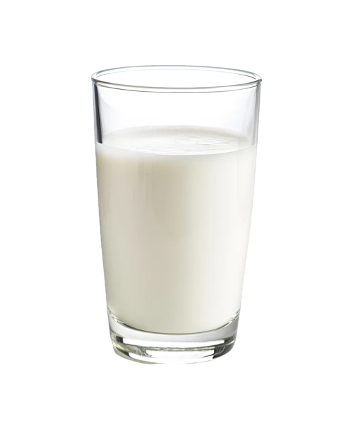 Glass of fresh milk isolated on white background