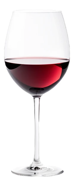 Glass of red wine isolated on white background