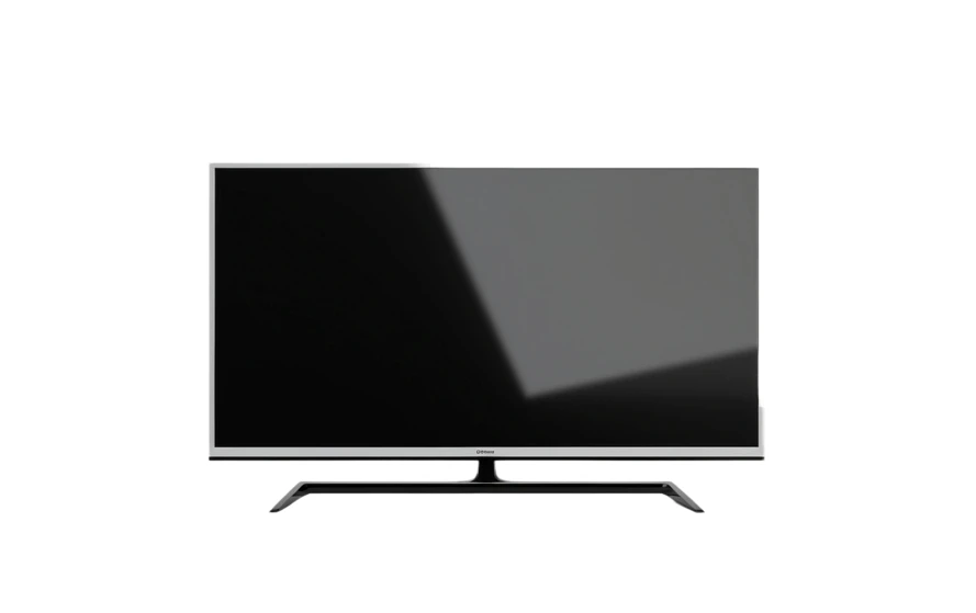 Modern flat screen television isolated on white background