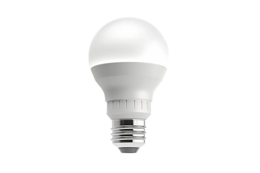 Modern LED light bulb isolated on white background