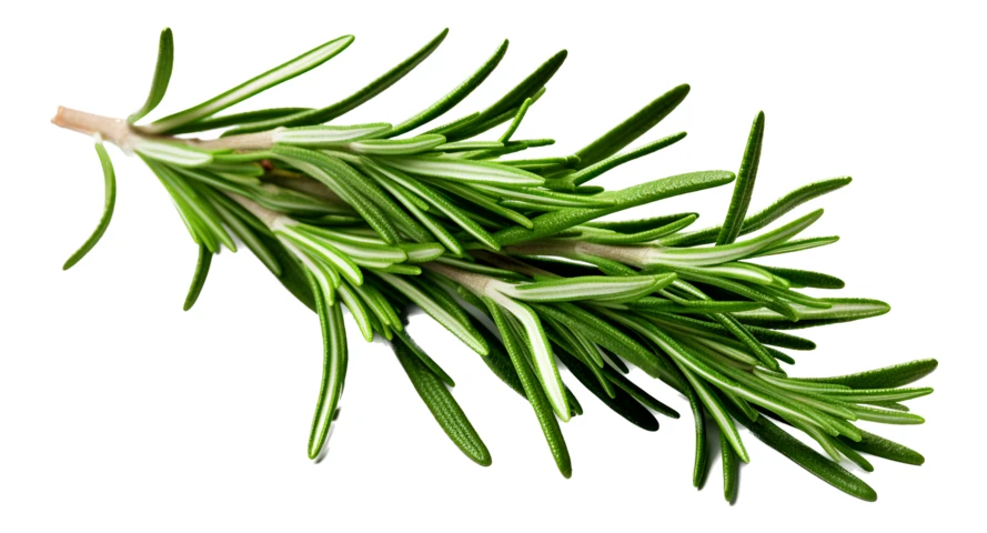 Fresh rosemary sprig isolated on white background