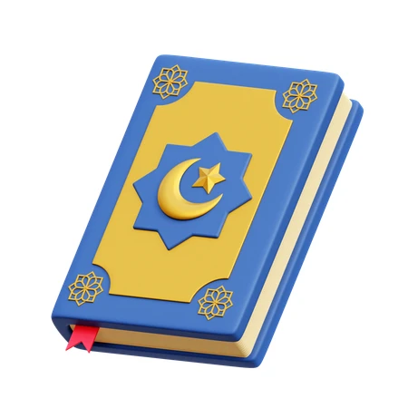 3D illustration of the Holy Quran book isolated on white