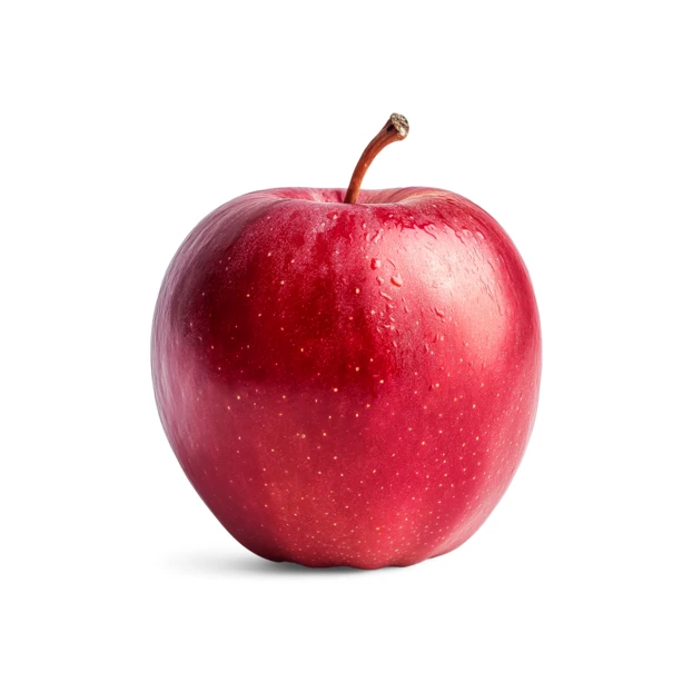 Fresh shiny red apple isolated on white background