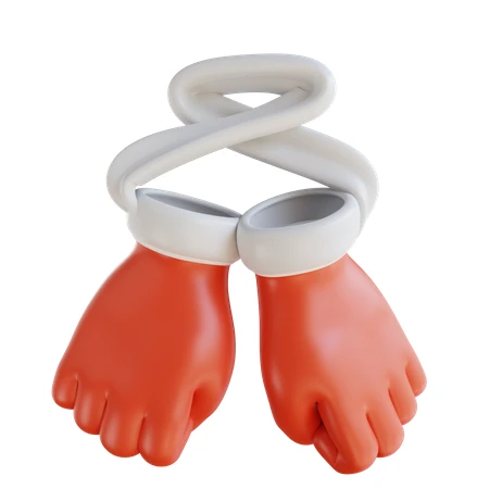 3D cartoon orange feet with crossed white elastic legs