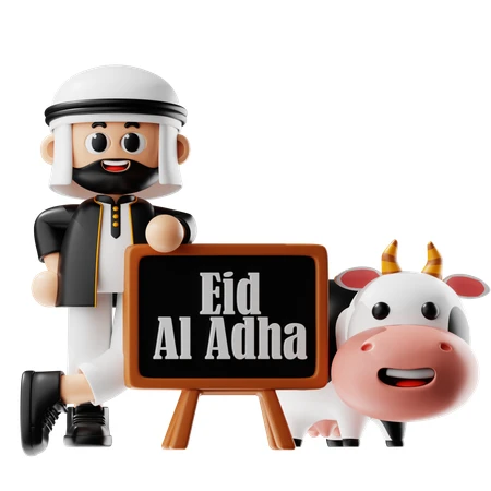 A man standing with a cow