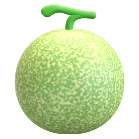 3D rendered cantaloupe melon isolated on white background