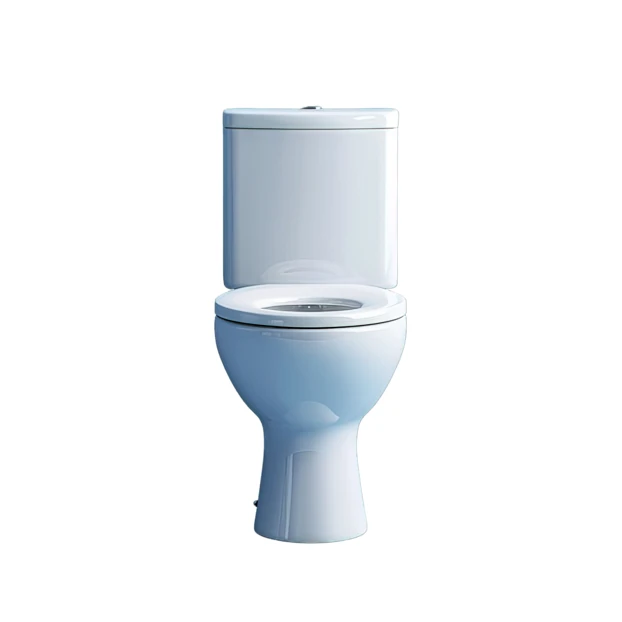 Modern white ceramic toilet isolated on white background